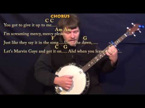 Marvin Gaye (Charlie Puth) Banjo Cover Lesson with Chords/Lyrics - Capo 4th
