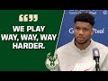 Giannis Antetokounmpo Says the Bucks Will Have to Make Things Tough for Boston After Winning Game…