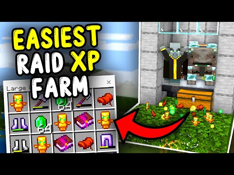 NEW EASIEST RAID XP FARM Minecraft Bedrock 1.21+!