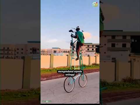 Sepeda Paling Ekstrem yang Pernah Kamu Lihat! #sepeda #bike #cycling #tallbike #unik #challenge
