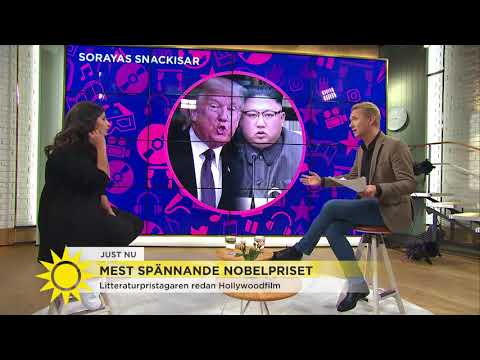 Soraya till Jesper: ”Vad skulle du vilja ha Nobelpris i?” - Nyhetsmorgon (TV4)