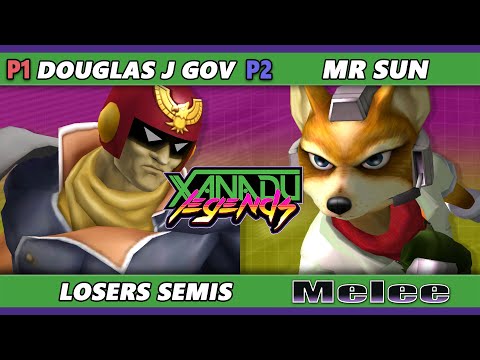 Xanadu Legends Losers Semis - Douglas.J.gov (Captain Falcon) Vs. Mr. Sun (Fox, Falco) Smash Melee