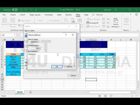Add a keyboard shortcut for the macro mymacro using the Ctrl+b combination.