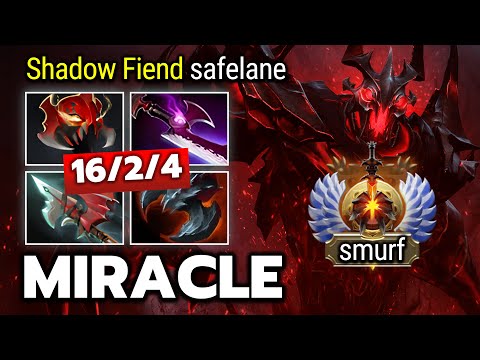 MIRACLE [Shadow Fiend] Safelane Right Click Build Against RTZ 7.34c Dota 2 (Fullmatch)