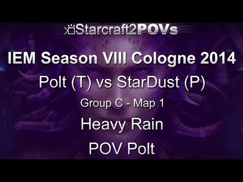 SC2 HotS - IEM VIII Cologne 2014 - Polt vs StarDust - Group C - Map 1 - Heavy Rain - Polt [스타2]