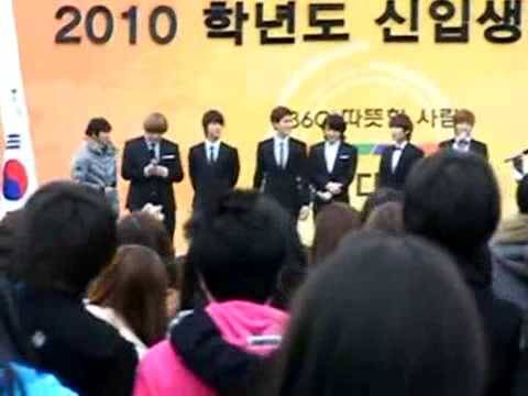 100302 Kyonggi University Celebration - Super junior express greetings