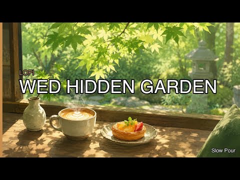 Lofi Cafe Music 2026 🌿 Wednesday Late Spring Hidden Garden Morning Coffee | Mid-Week Quiet…