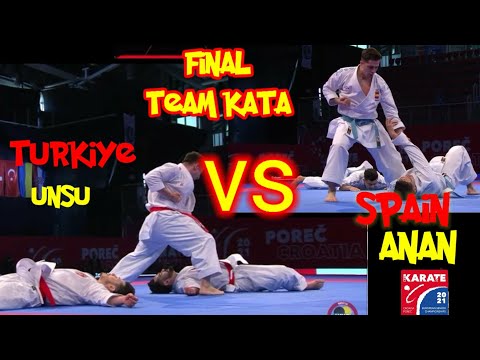 FINAL | team Kata male | TURKIYE VS SPAIN | European karate Champs 2021