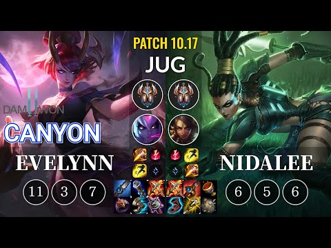 DWG Canyon Evelynn vs Nidalee Jungle - KR Patch 10.17
