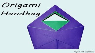 How To Make Easy Paper Handbag Origami Handbag Tutorial