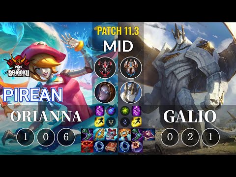 SG Pirean Orianna vs Galio Mid - KR Patch 11.3