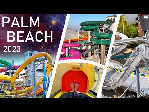 ALLE Wasserrutschen im Palm Beach! | AKTUELLE Sommer-Edition | 4K Onride | Indoor & Outdoor