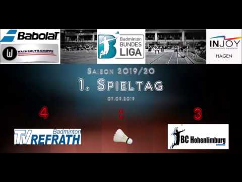 2. Badminton Bundesliga 2019/20, 1. Spieltag: TV Refrath 2 - BC Hohenlimburg am 07.09.2019