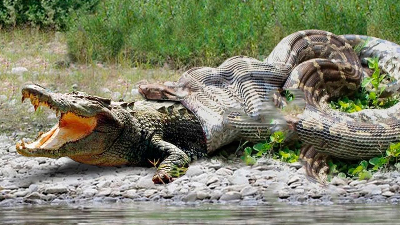 Крокодилы едят змей. Гребнистый крокодил против тигра. Гребнистый крокодил против крокодила. Нильский крокодил против Льва. Гребнистый крокодил и Анаконда.