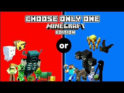 Choose Wisely: Red or Blue? Minecraft Mobs Edition!