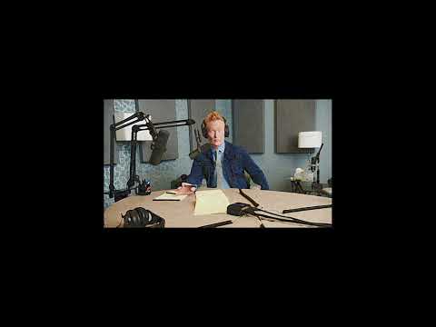 Conan O'Brien mocking podcasts on his podcast