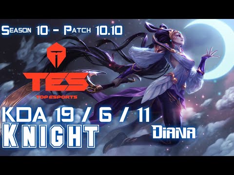 TES Knight DIANA vs AKALI Mid - Patch 10.10 KR Ranked