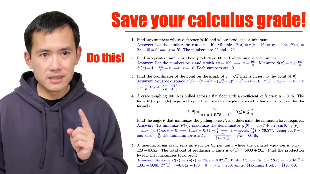 20 common optimization problems (how to set up)