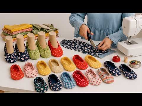 Upcycled Fabric Slippers – Warm, Cute, and Super Easy!