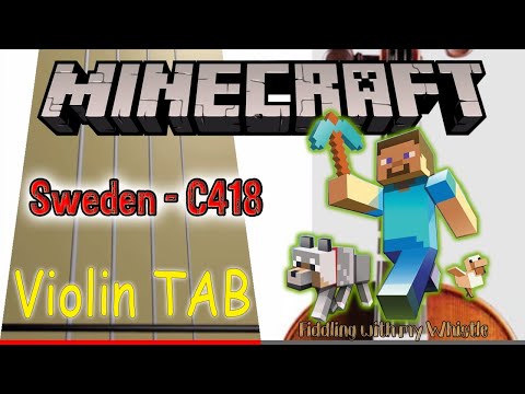 Sweden C418 - Minecraft - Violin - Play Along Tab Tutorial