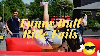 Funny mechanical bull ride fails compilation 😜😂