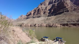Spectacular scenes of the Grand Canyon as seen from a boat ride on the Colorado River