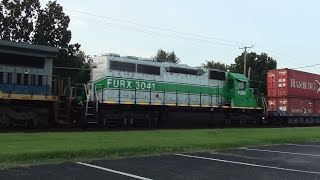 preview picture of video 'Tren intermodal CSX con una locomotora FURX'