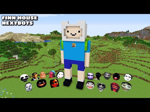 SURVIVAL FINN THE HUMAN HOUSE WITH 100 NEXTBOT in Minecraft - Gameplay - Coffin Meme