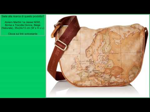 Alviero Martini 1a classe N095, Borsa a Tracolla Donna, Beige (Naturale), 35x24x13 cm (W x
