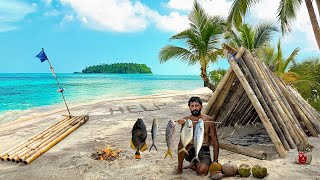 Download lagu 7 Days Solo Survival on Shipwreck Island (NO FOOD, NO WATER, NO SHELTER) Catch and Cook. Bushcraft mp3
