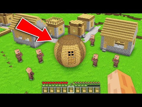 SECRET SPHERE HOUSE in My Minecraft Village?!