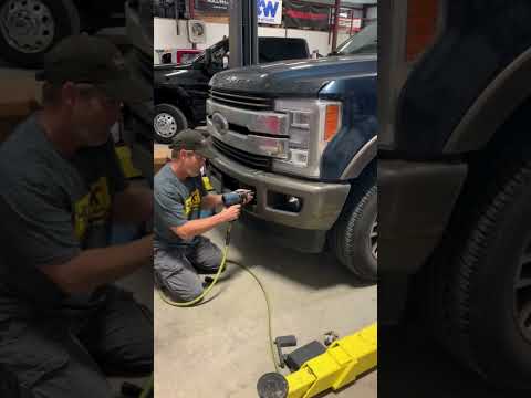 Installing a Ranch Hand Midnight Bumper on a Ford F-250 #shorts #fordf250 #fordtrucks