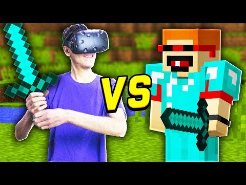 Minecraft PvP 1v1... but in VIRTUAL REALITY!