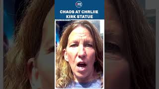 Heated Scenes Near Charlie Kirk Statue in Times Square | US News