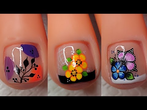 Diseños DE UÑAS CON MARIPOSAS Y FLORES 🌺 🦋😍💅🦶