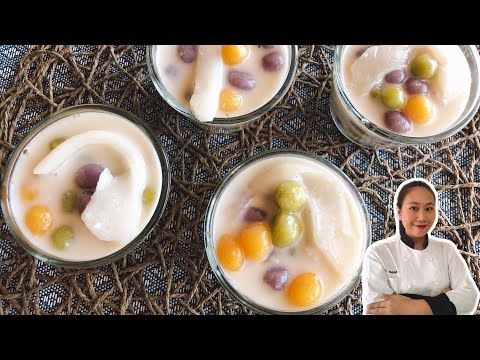 Rice Balls in Sweet Coconut Milk ( Thai Dessert) • Bua Loy |ThaiChef Food
