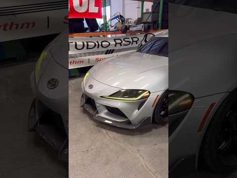 Mk5 Supra Adro Front lip + Yellow DRL’s ✅ #mk5supra #supramk5 #a90supra #cars #carslover #studiorsr