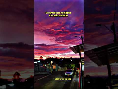 un atardecer navideño en Circasia Quindío 🌲🥰 #atardecer