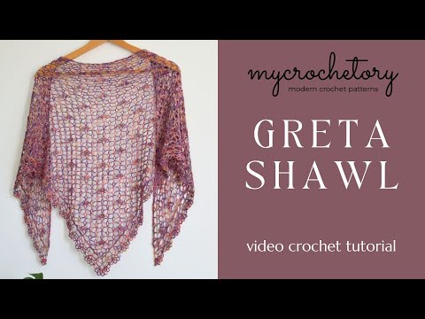 Elegant Greta Lacy Crochet Shawl Tutorial | Free Pattern for a Stunning One-Skein Shawl