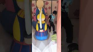 ふわふわで遊んだよ。屋内遊園地？屋内遊び場？