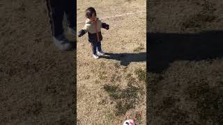 ベビひこと初めて⚽️パス？