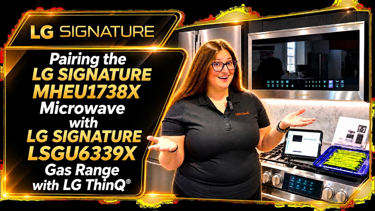 Pairing the LG SIGNATURE MHEU1738X Microwave with LG SIGNATURE LSGU6339X Gas Range with LG ThinQ