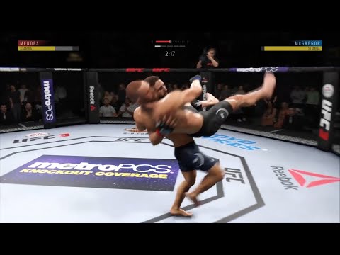 Conor Mcgregor vs Chad Mendes UFC 3 Simulation (AI)
