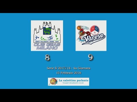 HILites Serie B 2017/18 (4a Giornata) - CUS GEAS Milano vs. Varese Olona Nuoto 8-9
