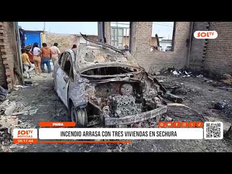Piura: incendio en Sechura destruye tres viviendas en Los Portales