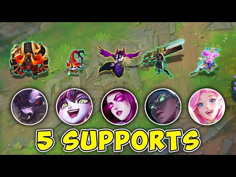 WE PLAYED 5 SUPPORTS ON ONE TEAM AND IT'S LOW KEY AMAZING! (FT. IOKI) *THANK YOU FOR 100K SUBS*