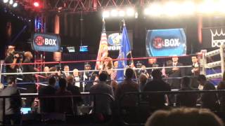 Tiffany Miranda sings the National Anthem for Don King Boxing Event televised on Showtime