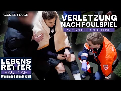 Harter Zweikampf auf dem Fußballplatz endet im Rettungswagen | Lebensretter hautnah