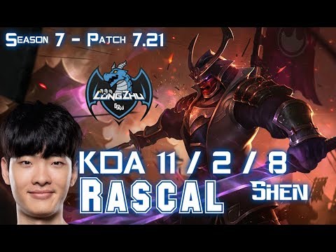LZ Rascal SHEN vs RUMBLE Top - Patch 7.21 KR Ranked