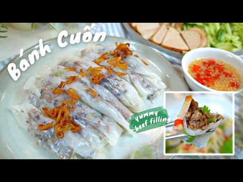 BANH CUON | VIETNAMESE ROLLED CAKES WITH SAVORY FILLING